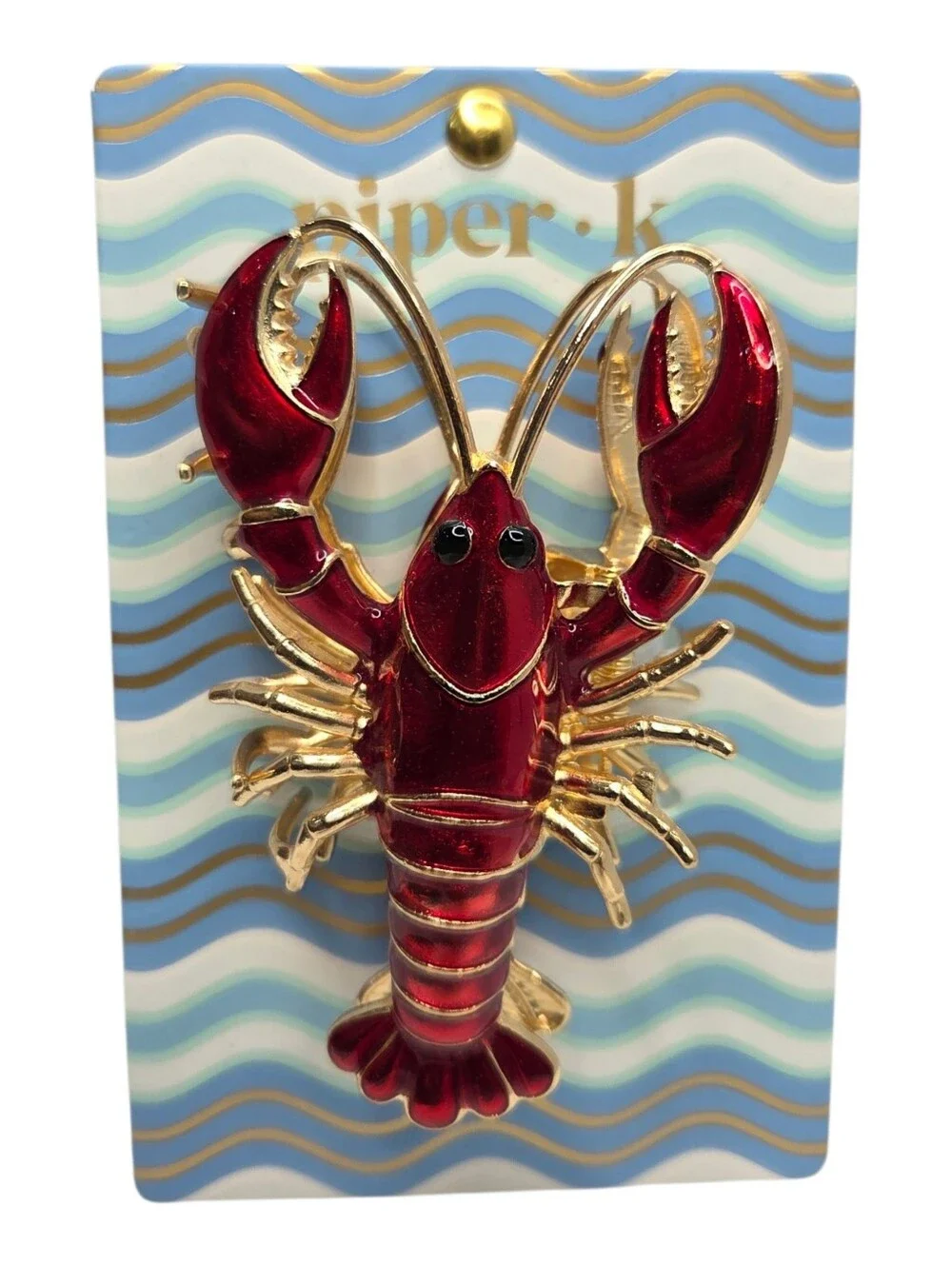 🦞▪️Piper K ▪️ Red Lobster hair Metal Claw clip
